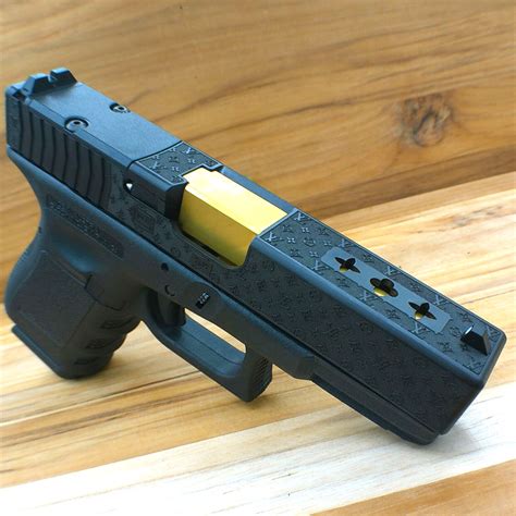 blue louis vuitton glock|Custom LOUIS VUITTON Glock 19 slide. .